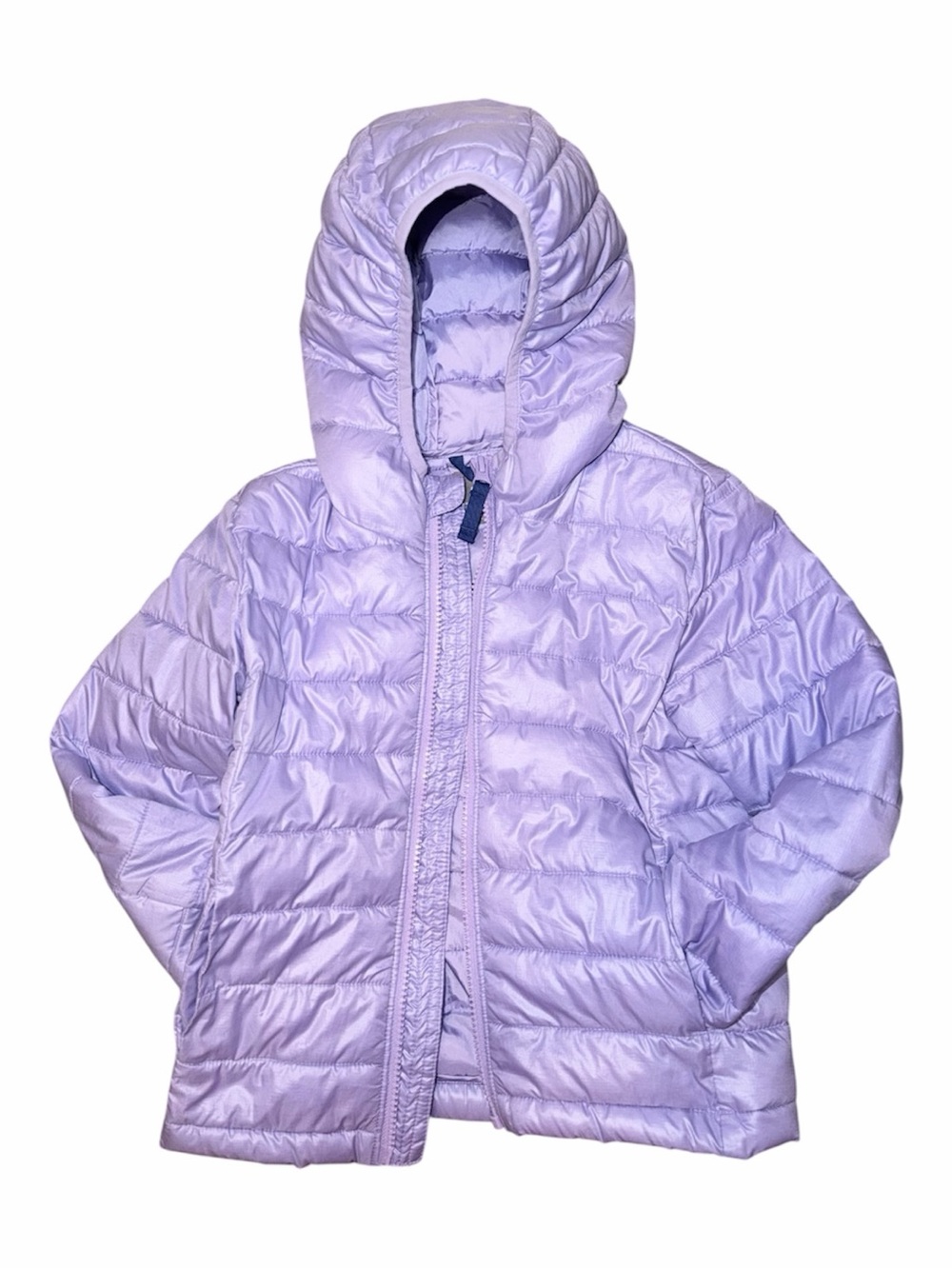 Primary Kids Girls Lavender Puffer Jacket Hooded Size 5